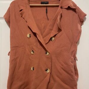 JLUXLABEL Terracotta Knit Top